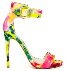 NWT Mossimo Shari Floral Watercolor Strappy Heels